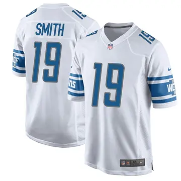 Nike Saivion Smith Youth Game Detroit Lions White Jersey