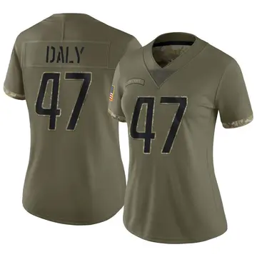 Nike Scott Daly Women's Limited Detroit Lions Olive 2022 Salute To Service Jersey