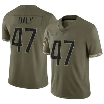 Nike Scott Daly Youth Limited Detroit Lions Olive 2022 Salute To Service Jersey