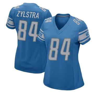 Nike Shane Zylstra Women's Game Detroit Lions Blue Team Color Jersey