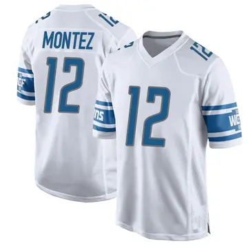 Nike Steven Montez Men's Game Detroit Lions White Jersey
