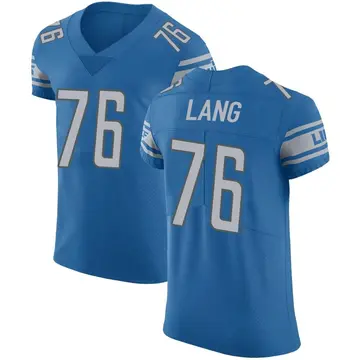 Nike T.J. Lang Men's Elite Detroit Lions Blue Team Color Vapor Untouchable Jersey