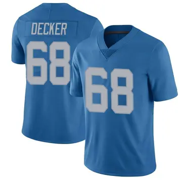 Nike Taylor Decker Men's Limited Detroit Lions Blue Throwback Vapor Untouchable Jersey