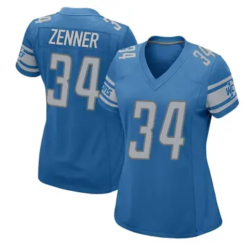 Nike Zach Zenner Women's Game Detroit Lions Blue Team Color Jersey