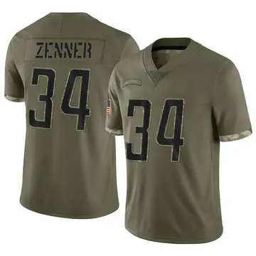 Nike Zach Zenner Youth Limited Detroit Lions Olive 2022 Salute To Service Jersey