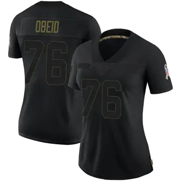 Nike Zein Obeid Women's Limited Detroit Lions Black 2020 Salute To Service Jersey