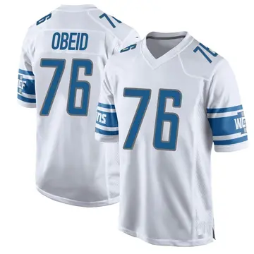 Nike Zein Obeid Youth Game Detroit Lions White Jersey
